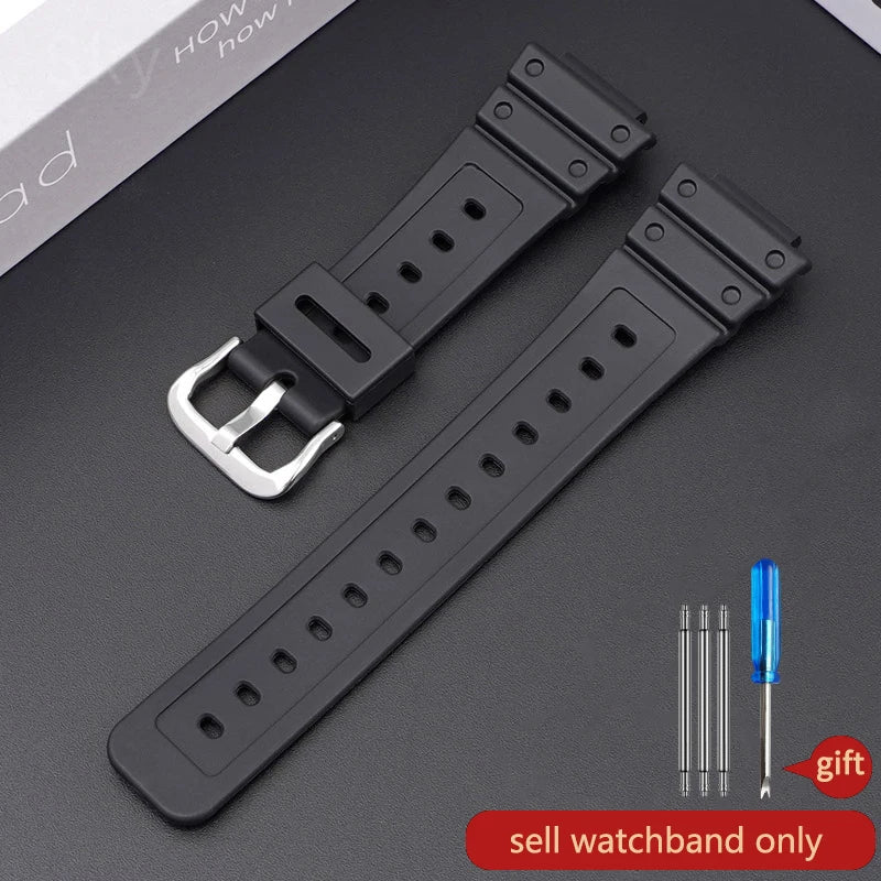Anti-Allergy Resin Watch Strap with Stainless Steel Buckle for Casio G-Shock DW & GW Serie