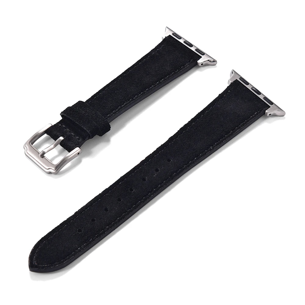 Suede Leather Strap for Apple Watch – Vintage Style (38-49mm)