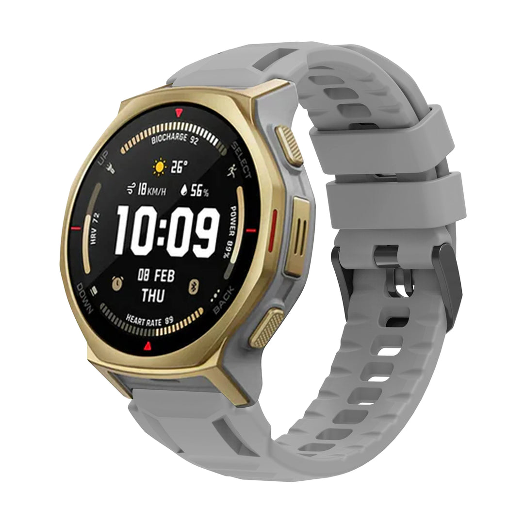 Silicone Strap with Protective Case for Amazfit T-Rex 3 Pro (44mm)