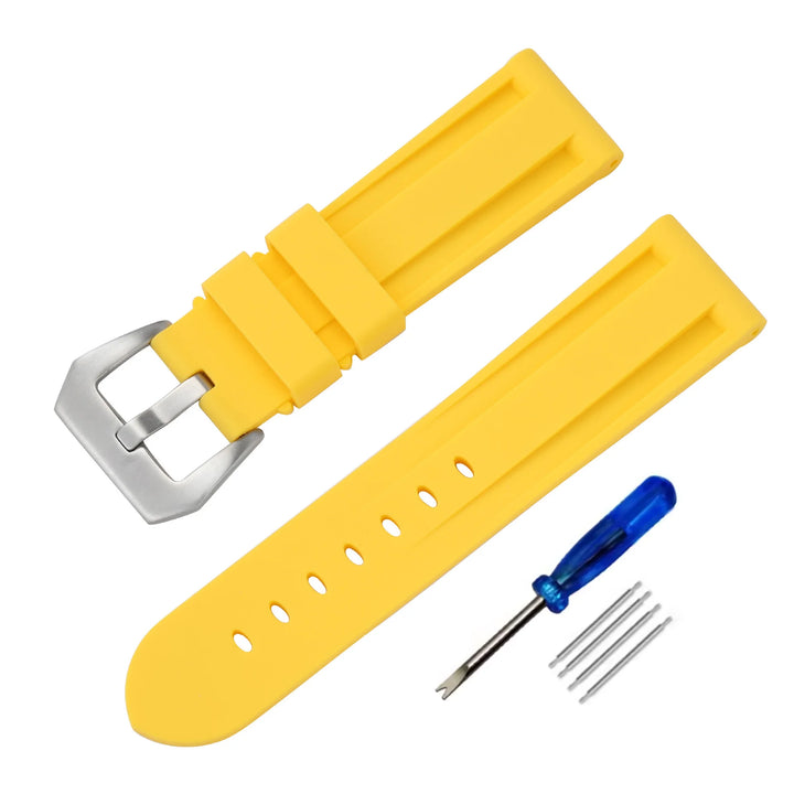 Soft Silicone Rubber Watch Band 20–26mm for Panerai