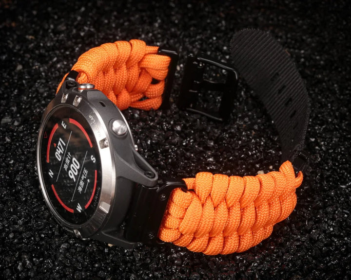 HEMSUT Garmin QuickFit Paracord Nylon Strap (22/26mm)