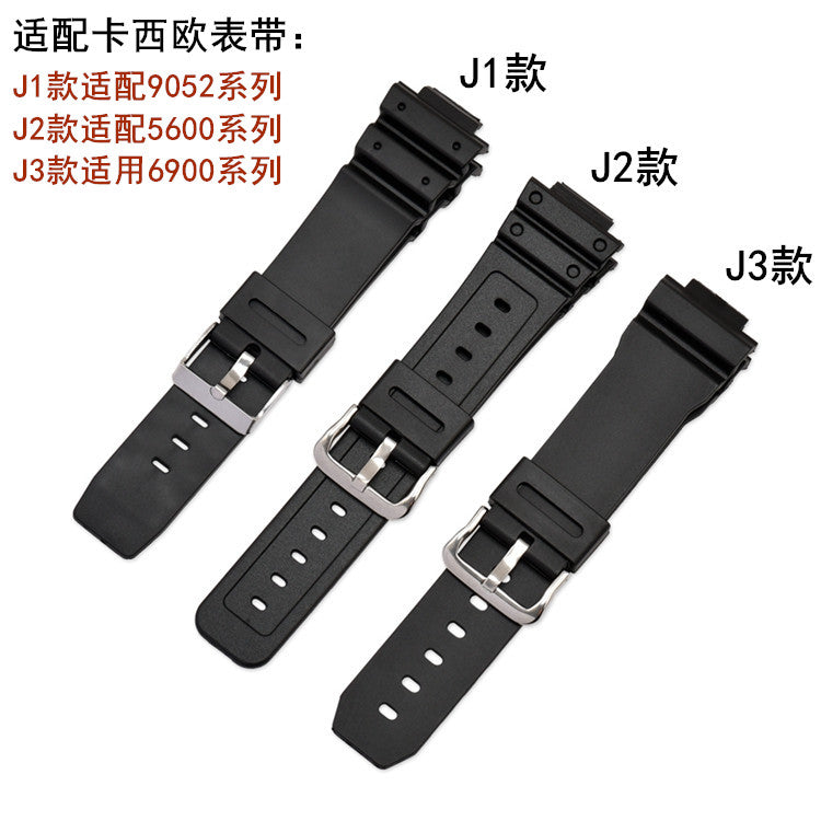 TPU Rubber Watch Strap 16–26mm for Casio G-Shock 9052/5600/6900 Series