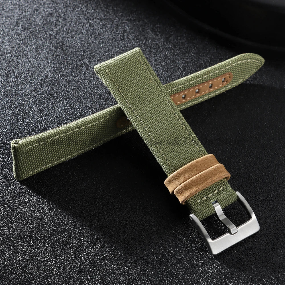 Premium Sailcloth Nylon Strap (20–22mm) – Waterproof QR