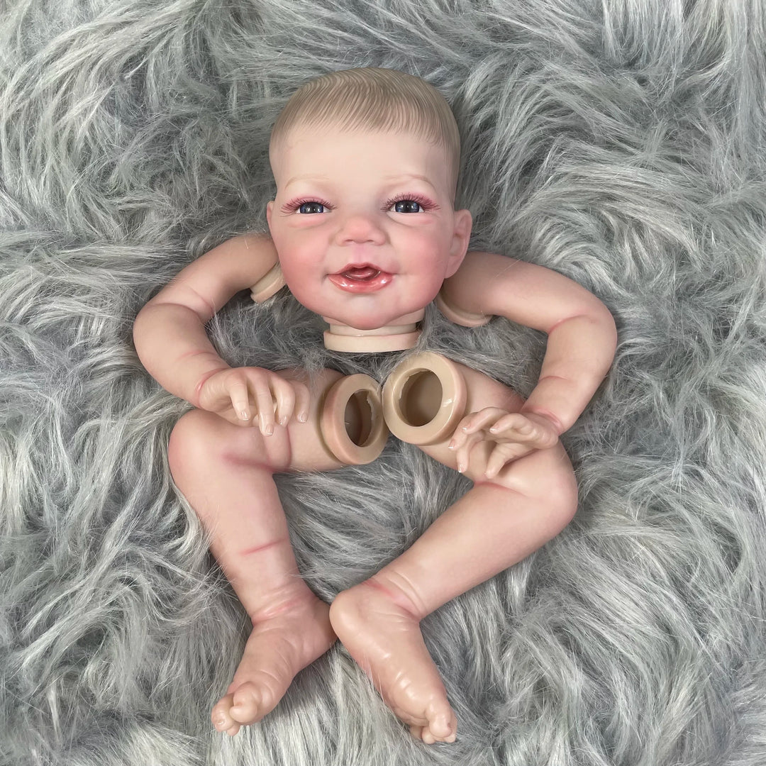 19″ Charlie Reborn Doll Vinyl Kit – Painted Kit with Cloth Body & 3D Veins