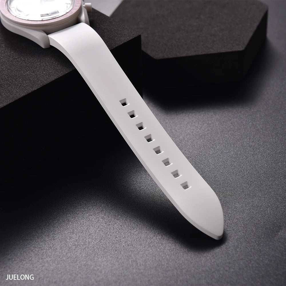 JUELONG New Classic FKM Fluorine Rubber Watch Strap Quick Release 18mm-19-20mm-21-22mm 23-24mm For Each Brand Diving Watch Bands