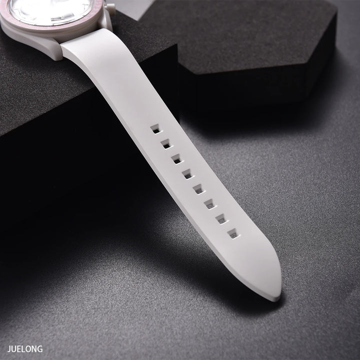 JUELONG New Classic FKM Fluorine Rubber Watch Strap Quick Release 18mm-19-20mm-21-22mm 23-24mm For Each Brand Diving Watch Bands