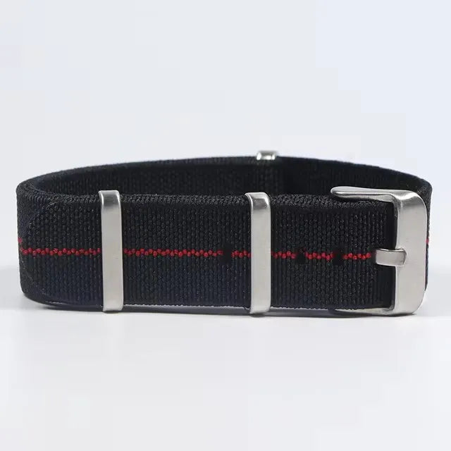 Trendy Nylon Military Watch Strap – 18/20/22mm Elastic French Troops Style