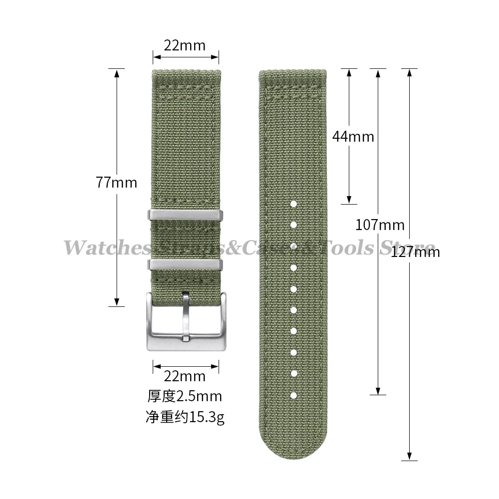 Soft Nylon Strap (20–22mm) – Quick Release Sport