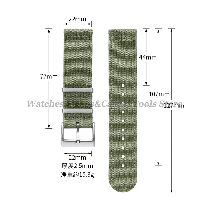 Soft Nylon Strap (20–22mm) – Quick Release Sport