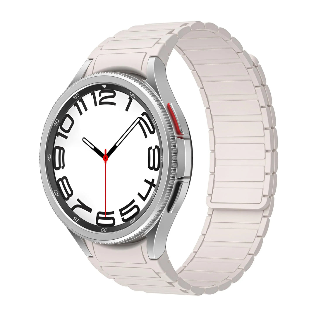 Magnetic Silicone Strap for Samsung Galaxy Watch – 40/44/45mm, No Gaps