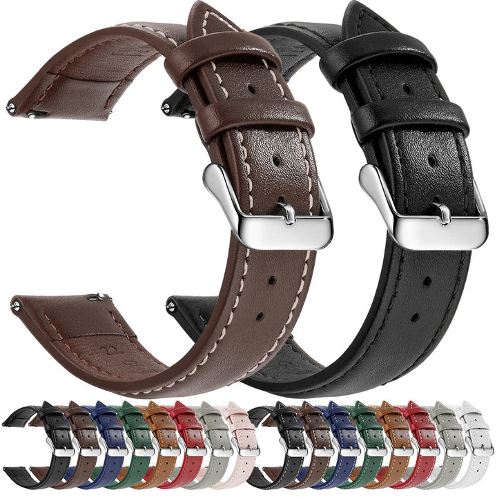 Top Grain Leather Watch Band 12–24mm (Quick Release)