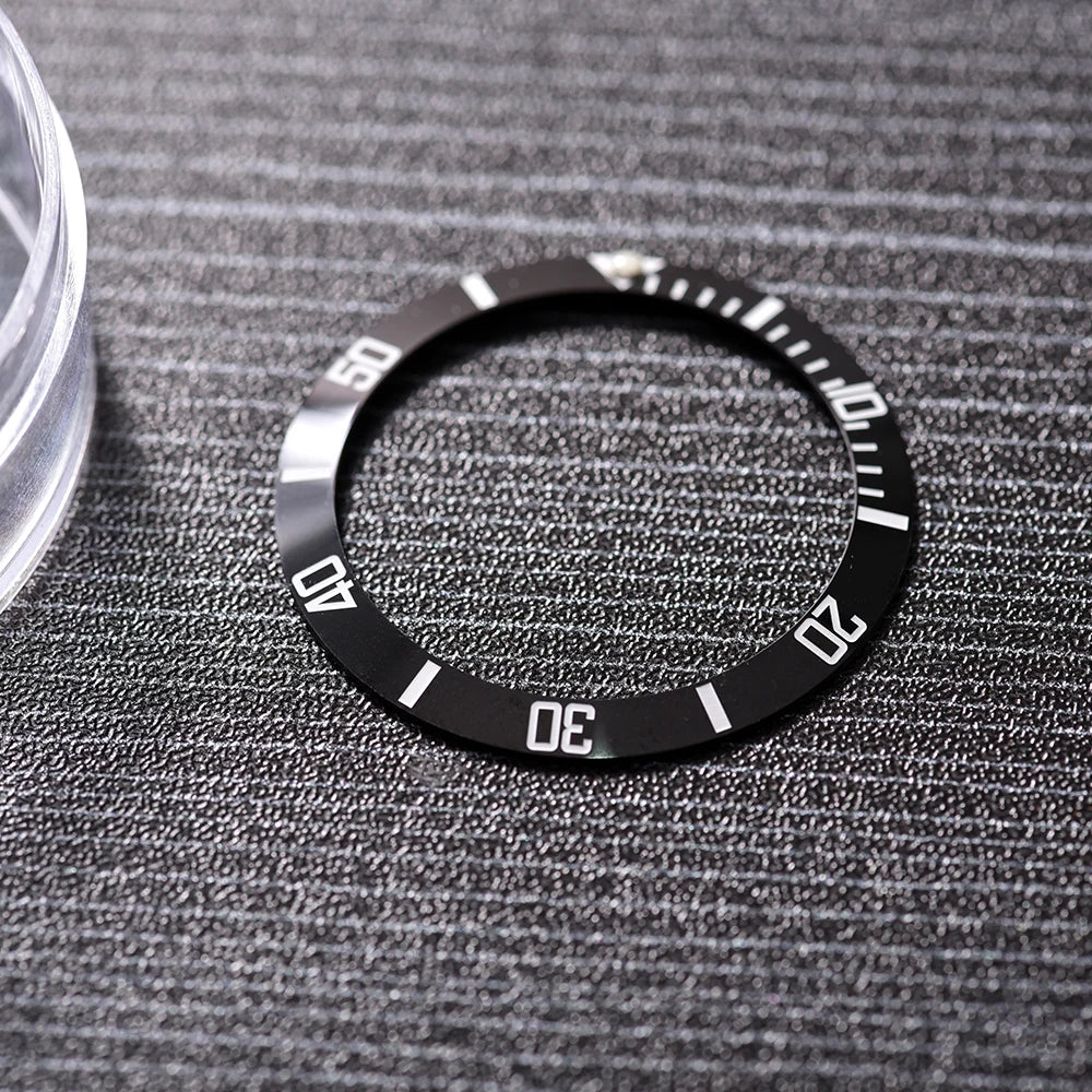 NATOBELT 38mm Ceramic For 40mm SUB Watch Case Alloy Watch Bezel Insert Ring Slope NH35 NH34 GMT Diving Watch Part Accessories