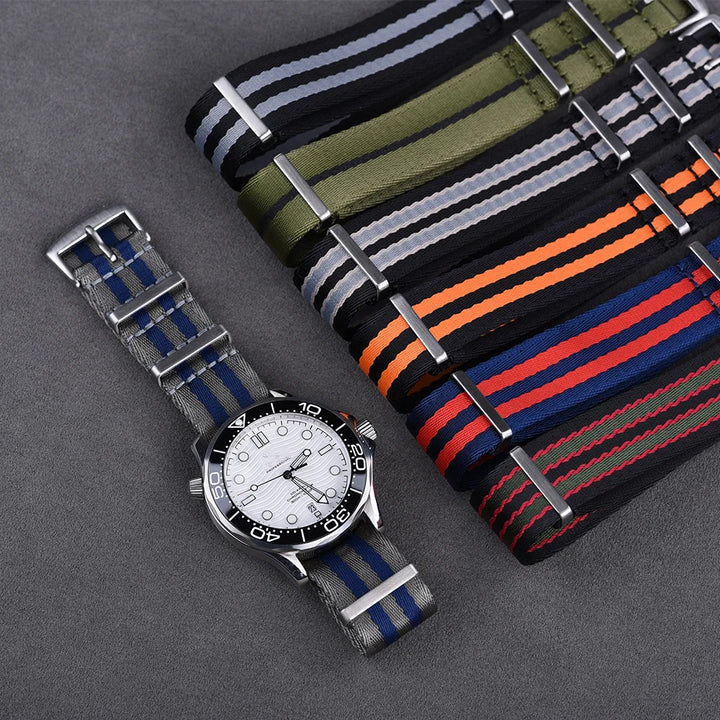 NATOBELT Quality Seatbelt Nylon Watch Strap 20mm 22mm Universal Type Sports Troops Parachute Pilot Military Nylon Watch Bands