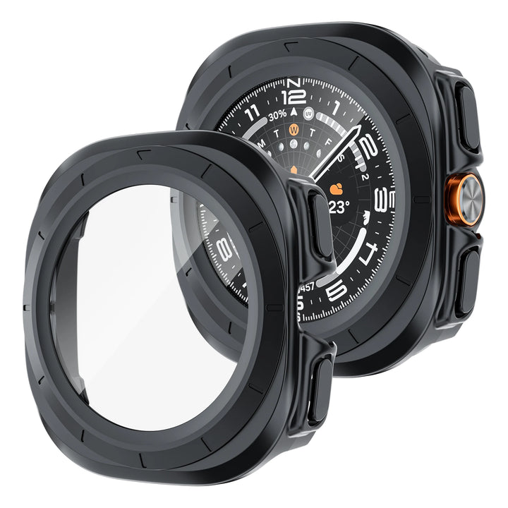 Samsung Galaxy Watch Ultra 47mm Case with Tempered Glass & Hard PC Bumper