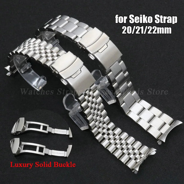 316L Stainless Steel Watch Strap for Seiko SKX Series – Oyster/Jubilee (20-22mm)