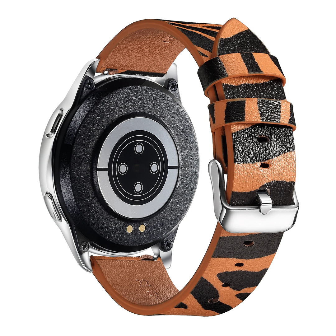 Leopard Print Leather Watch Band 20/22mm (Quick Release)