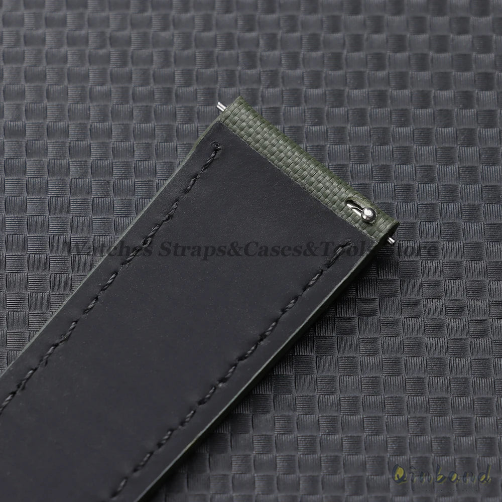 20mm 22mm Sailcloth Nylon Watchband for Samsung Galaxy Watch8/7/6/5 Watch Men Women Quick Release Leather Waterproof Watch Strap