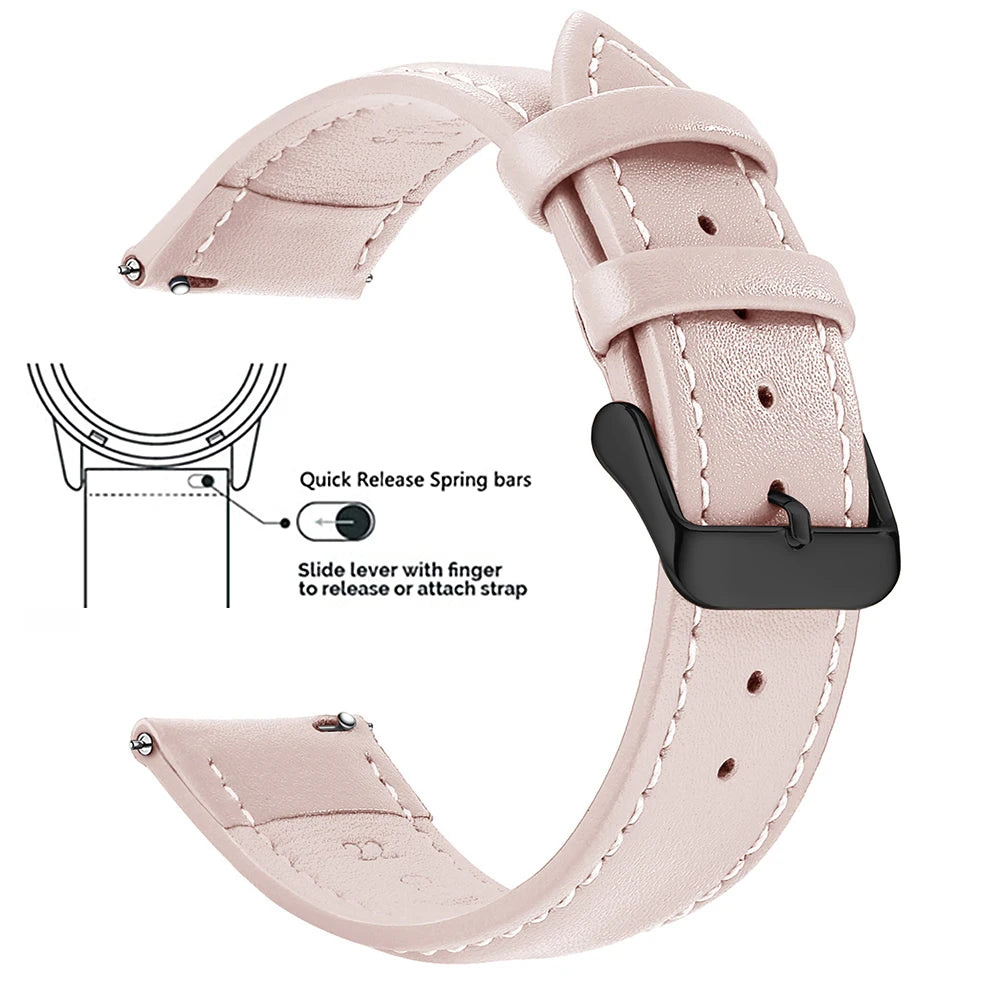 Samco Genuine Leather Watch Band 18–22mm (Quick Release)