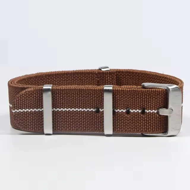 Trendy Nylon Military Watch Strap – 18/20/22mm Elastic French Troops Style