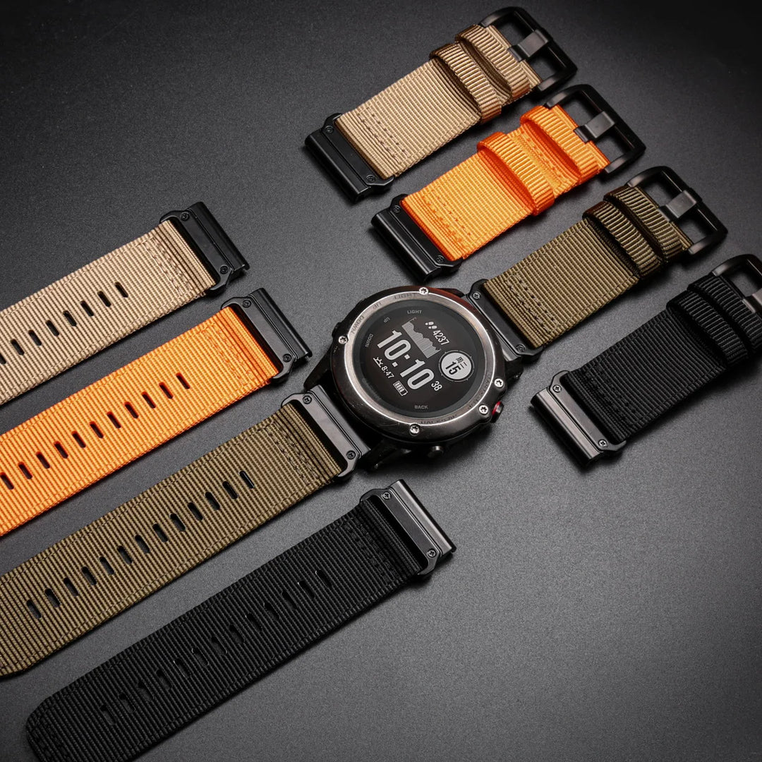 HEMSUT Nylon Quickfit Watch Band 20-26mm for Garmin Fenix, EPIX, MK3, Tactix
