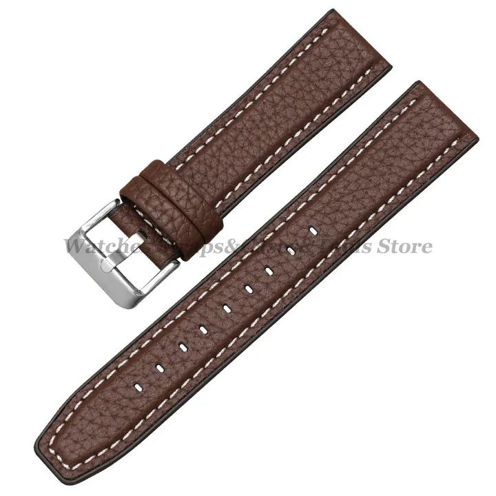 Silicone & Leather Watch Strap for Huawei & Samsung – 18–46mm