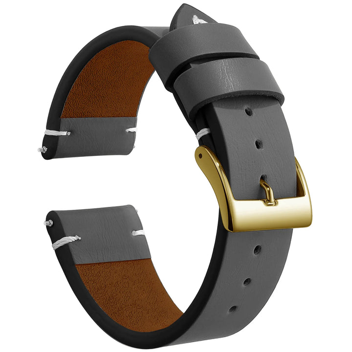 New Sport Vintage Leather Watch Band 18–22mm with Stainless Steel Buckle