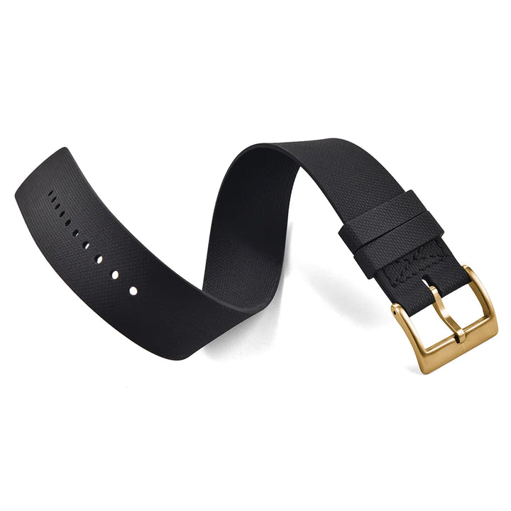 JUELONG Black FKM Fluoro Rubber Strap 20mm 21mm 22mm One Piece FKM Military Men Sport Watch Band For Diving Universal Bracelet