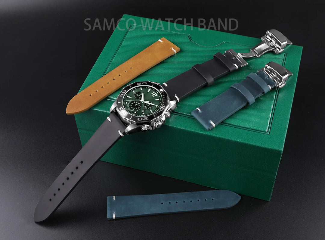 Vintage Top-Grain Leather Watch Strap (18–24mm)