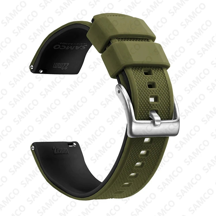 Quick Release Silicone Watch Band 18–22mm
