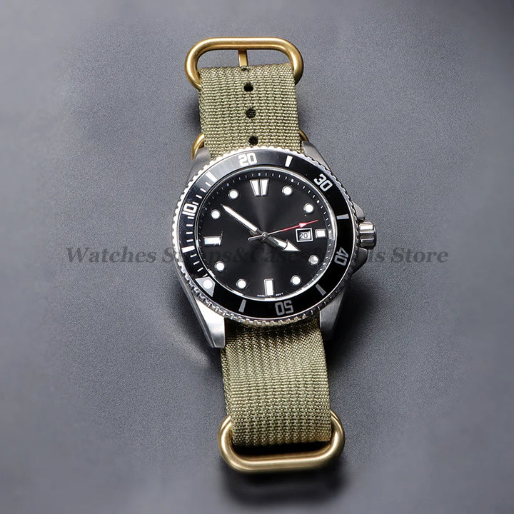 Sailcloth Nylon Watch Strap with Ring Buckle (18–24mm)