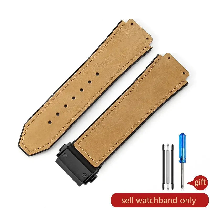 Hublot Yubo Leather & Silicone Hybrid Watch Strap 26×19mm