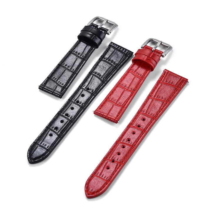 16/18/19/20/21/22mm Slub Pattern Leather Watch Strap Quick Release Leather Watch Band Women Men for Omega Seiko Cartier Bracelet