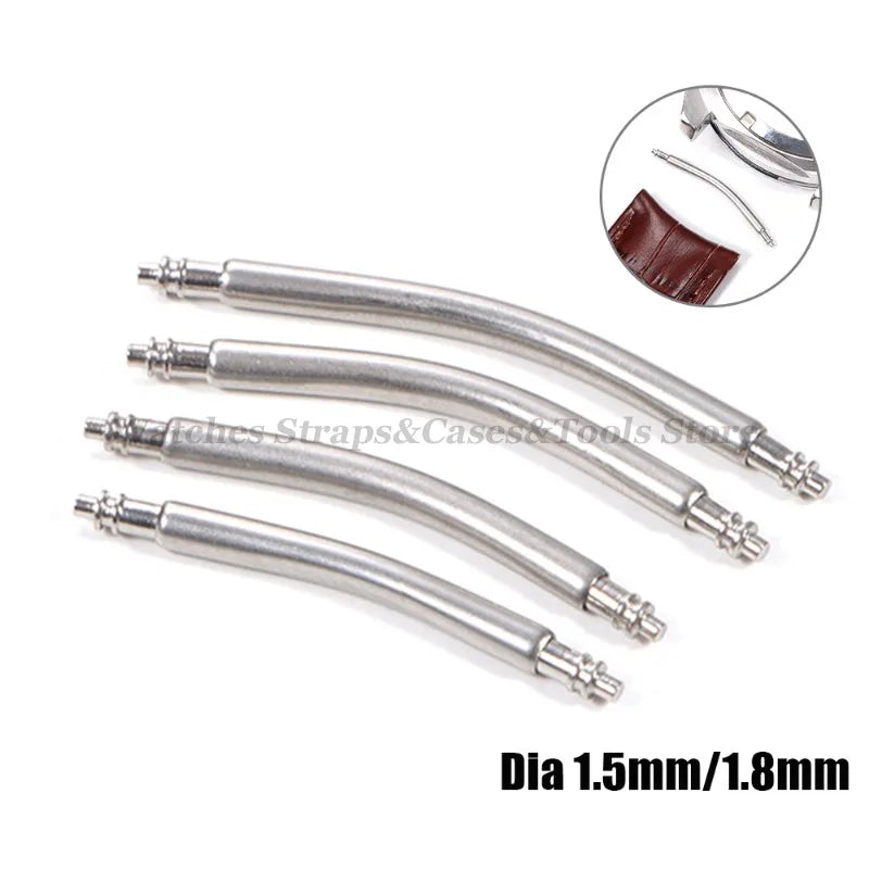 Curved Spring Bars – 316L Stainless Steel, 18–24mm (1.5–1.8mm)