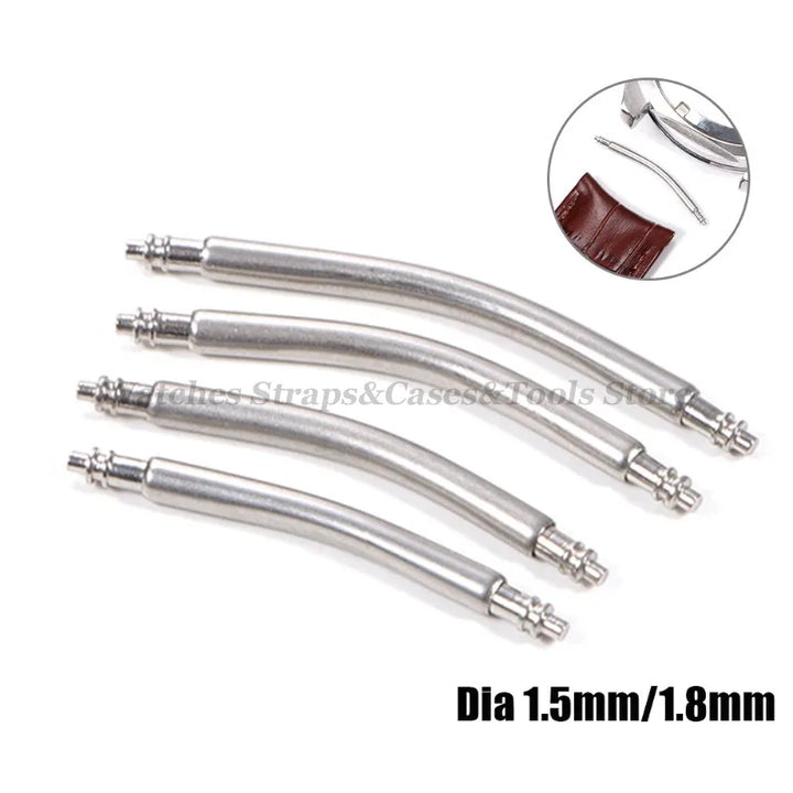 Curved Spring Bars – 316L Stainless Steel, 18–24mm (1.5–1.8mm)