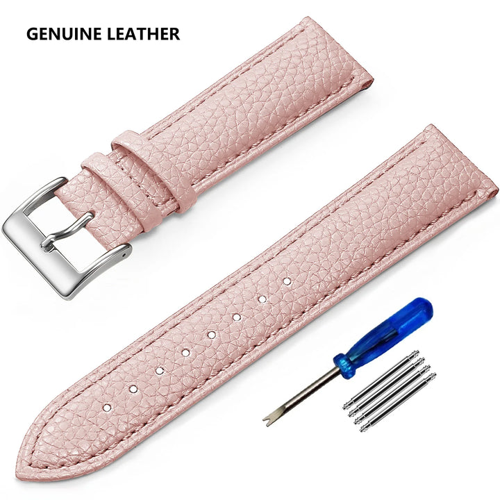 Genuine Leather Watch Strap – 12–24mm with Tool