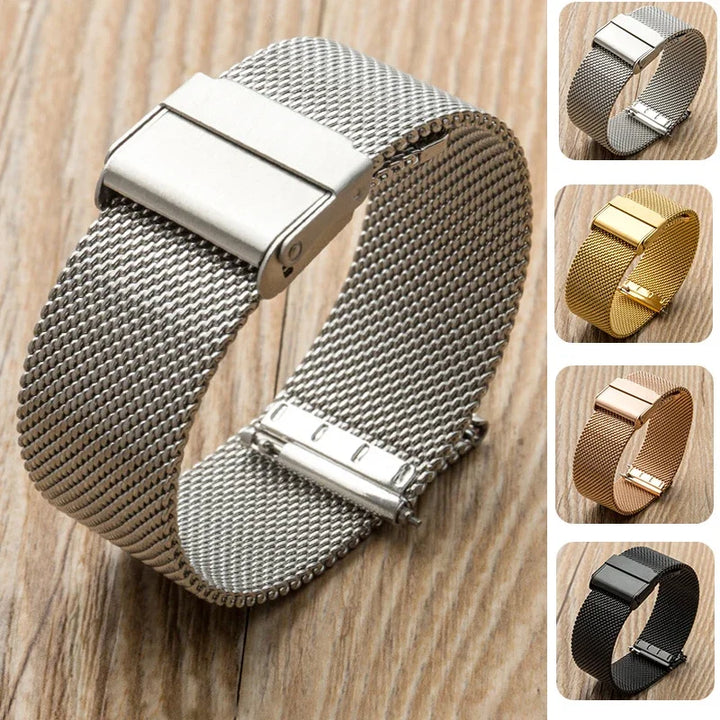 0.6mm Milanese Mesh Watch Strap – 12–24mm for Seiko & DW