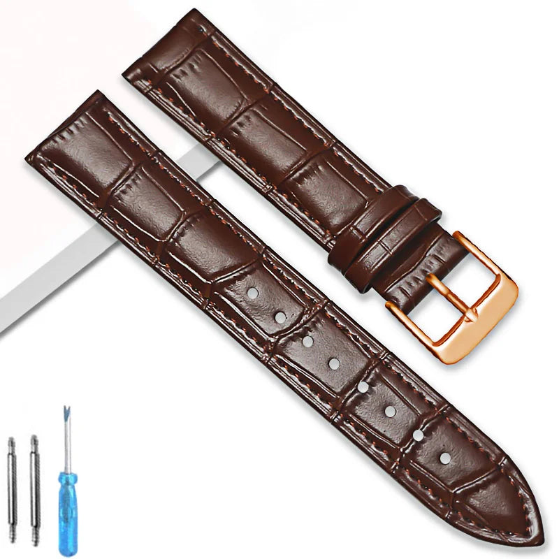 Universal Replacement Leather Watch Strap Leather Watchband for Men Women 12mm 14mm 16mm 18mm 20mm 22mm 24mm Watch Band
