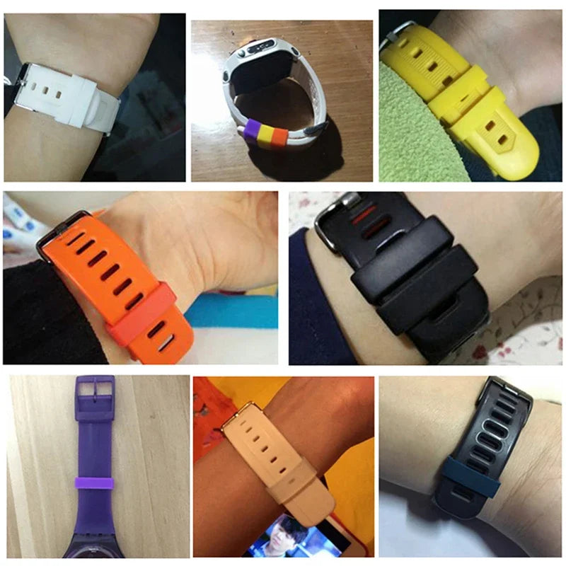 4pcs Silicone Strap Rings 12–26mm (Waterproof Rubber Watch Band Keepers)