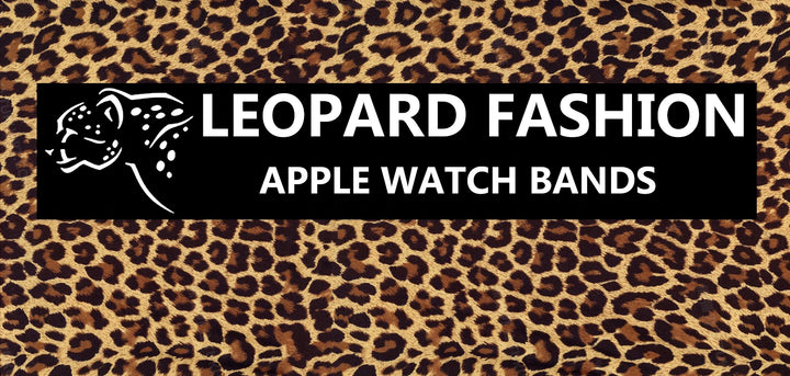 Leopard Leather Apple Watch Band for Women 38–49mm