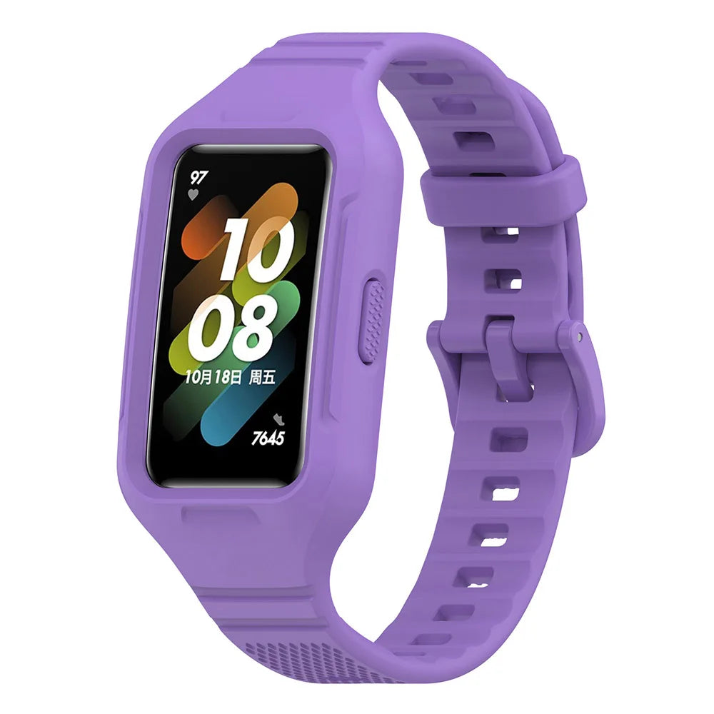 Integrated Silicone Strap & Case for Huawei Band 6-9 & Honor Band 6-7