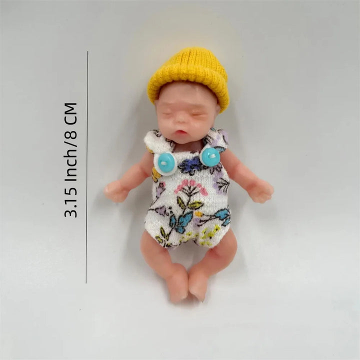 8 cm Mini Full‑Silicone Reborn Girl Doll