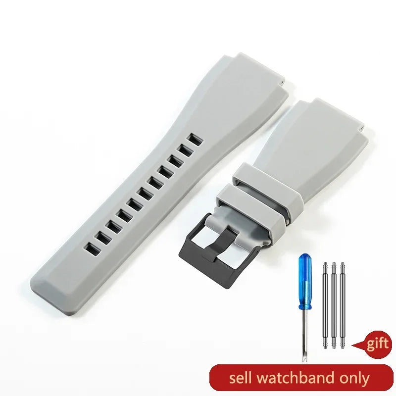 Bell & Ross BR01/BR03 Silicone Watch Strap – 24mm, Waterproof & Breathable