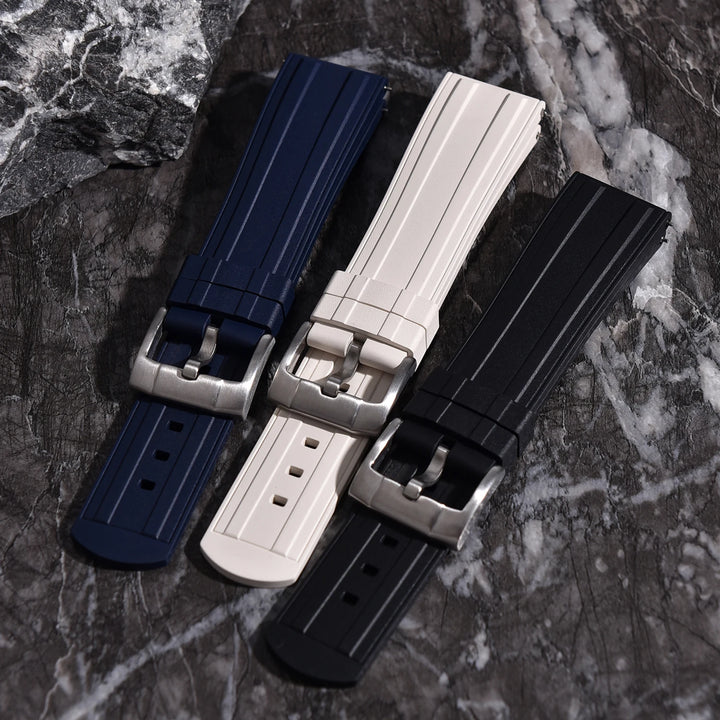 New Design Frosted Grain HNBR Rubber Watch Strap 20mm 22mm Original Locking Feature Quick Release Diving OSAND Rubber Watch Band