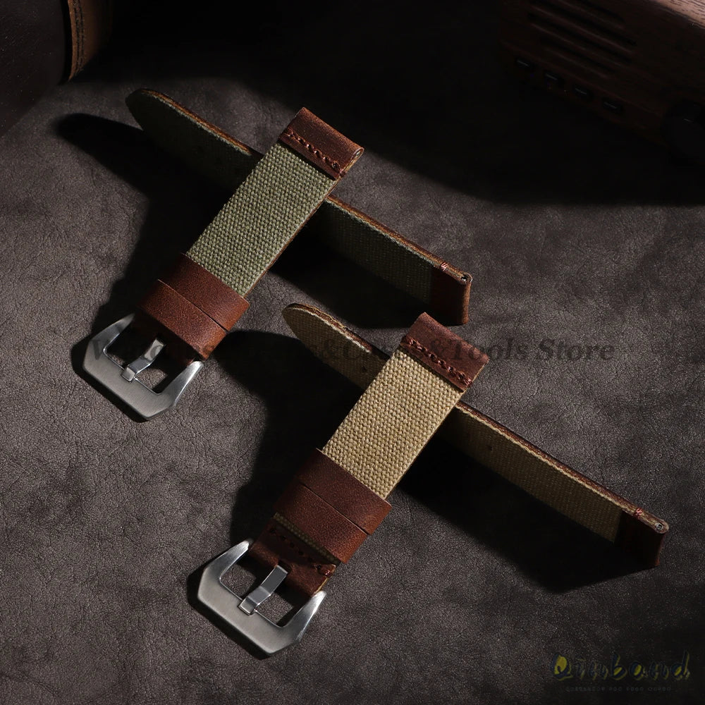 High Quality Durable Nylon Watch Strap Men Women Watchband 20mm 22mm 24mm for Panerai Retro Wristband Release Universal Bracelet