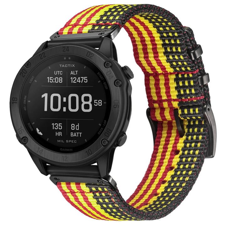 Nylon QuickFit Watch Strap – 22/26mm for Garmin Fenix 6/7/8, Epix, Instinct, Tactix, MARQ