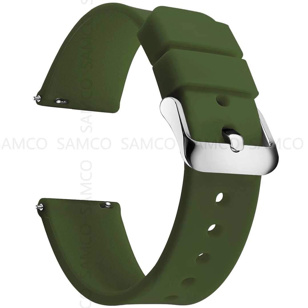 Fashion Silicone Watch Straps – Multiple Colors (14–24mm)