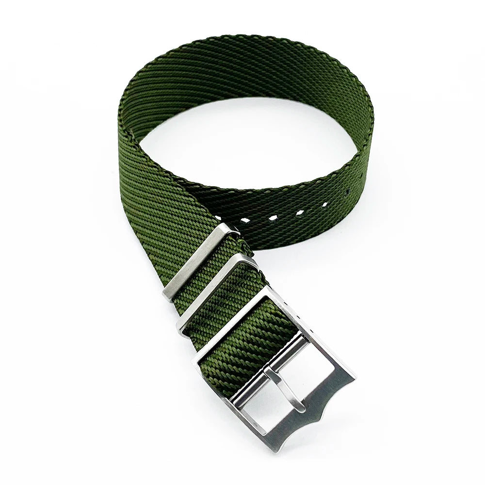 NATOBELT Military Nylon Watch Straps Movable Ring Bronze/Silver Buckle Watchbands For Tudor Nylon Sailcloth Strap 20mm 22mm
