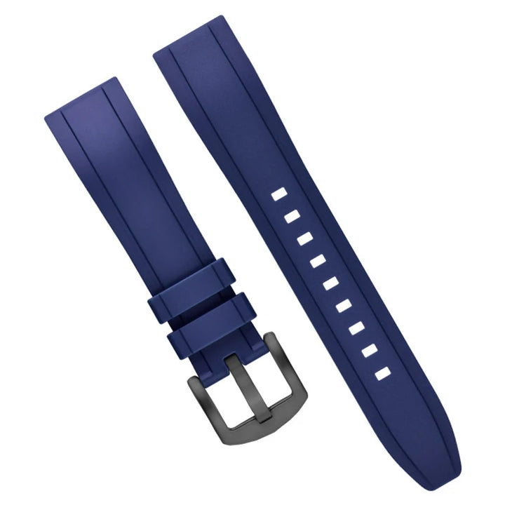Silicone Sport Watch Strap – 20–24mm Quick-Release (Black/Green)