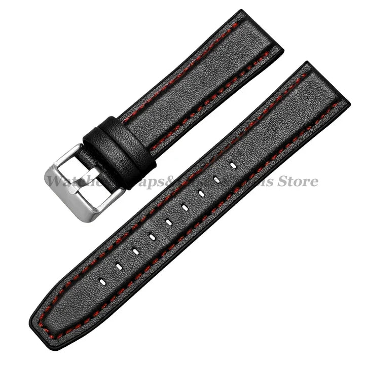 Silicone & Leather Watch Strap for Huawei & Samsung – 18–46mm