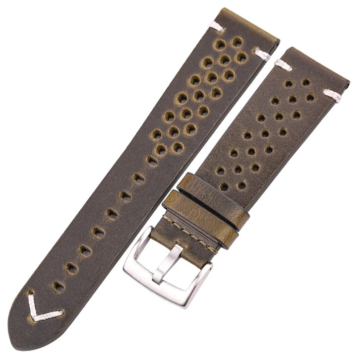 Vintage Oil Wax Leather Watch Strap for Samsung Galaxy Watch 3/4
